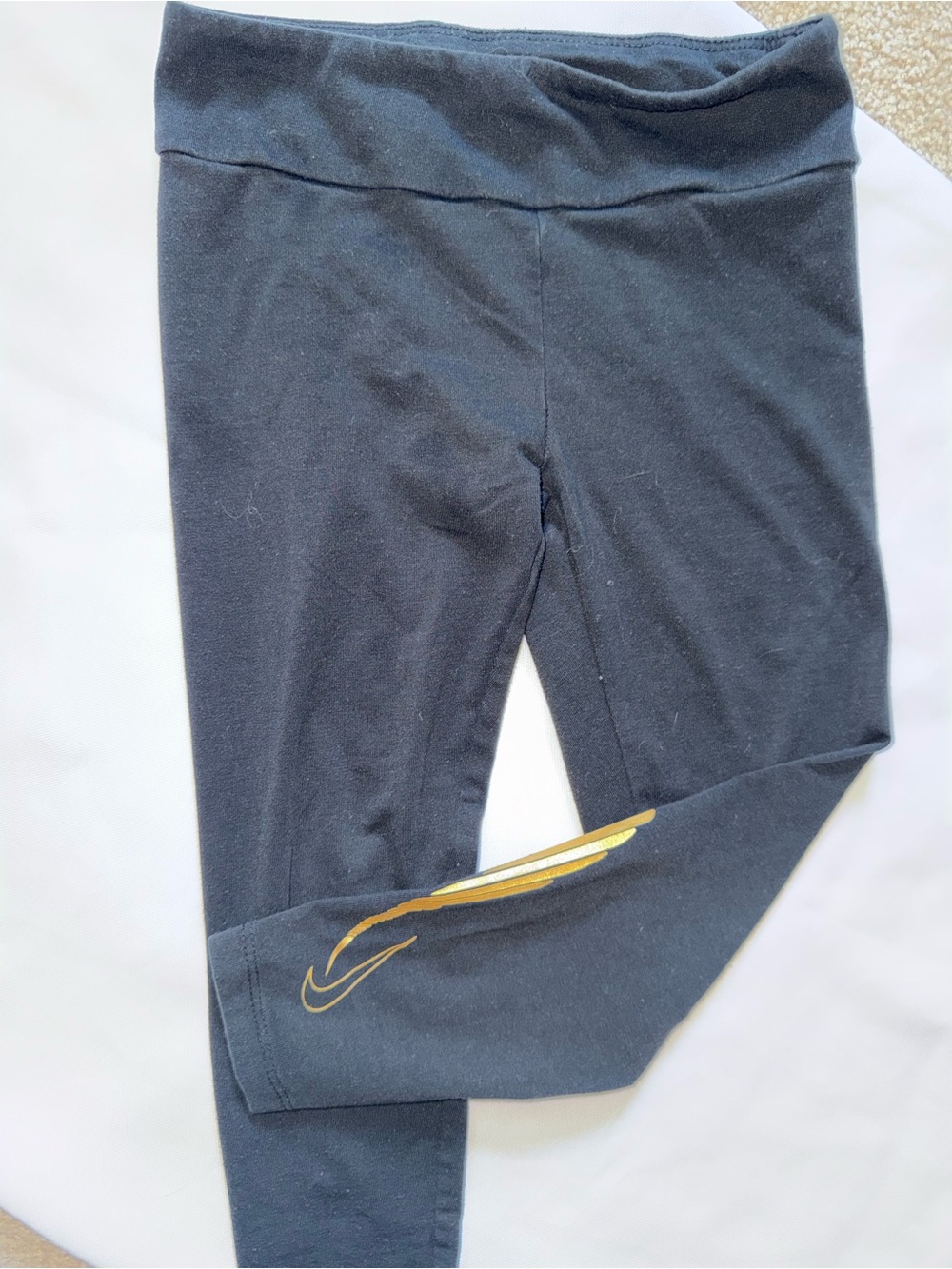 Nike Kids Black Short Sleeve Tee with Gold Logo - Picture 4 of 4